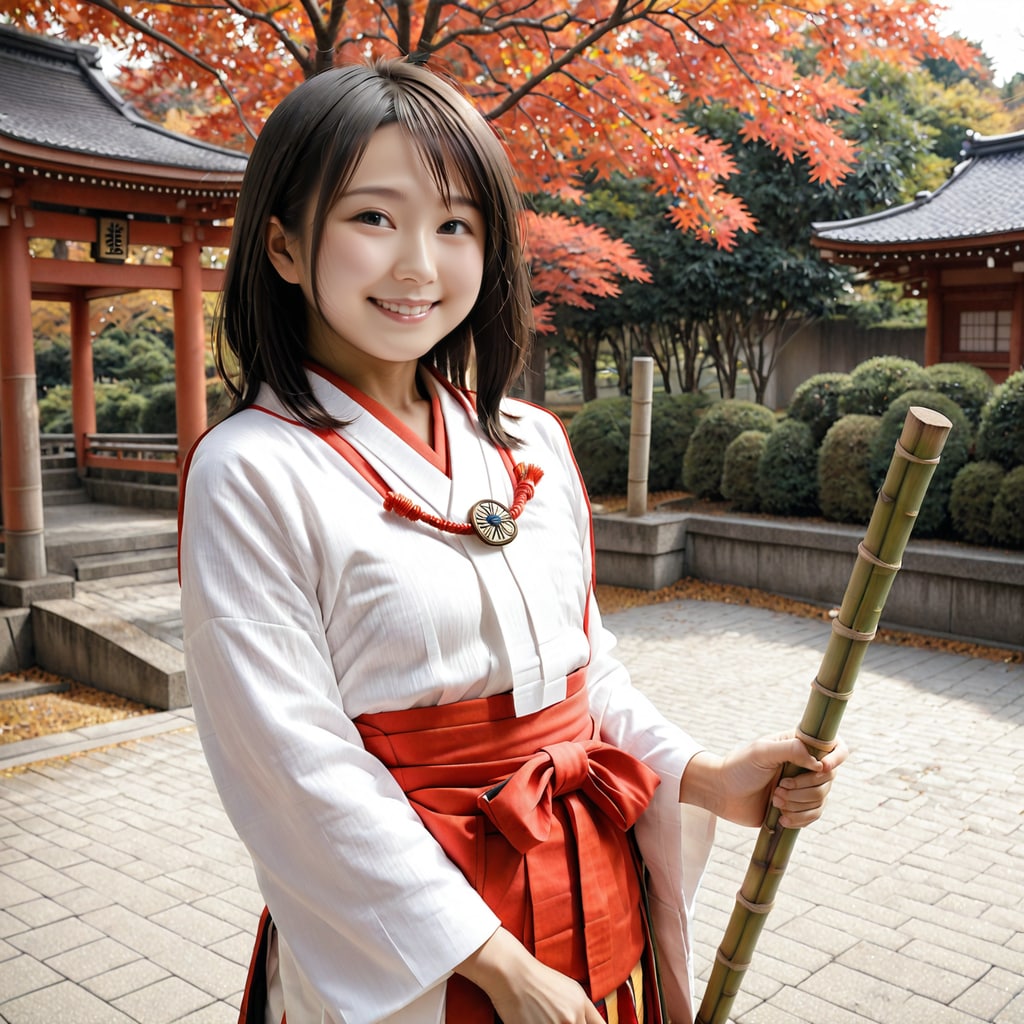 今日は巫女さんです