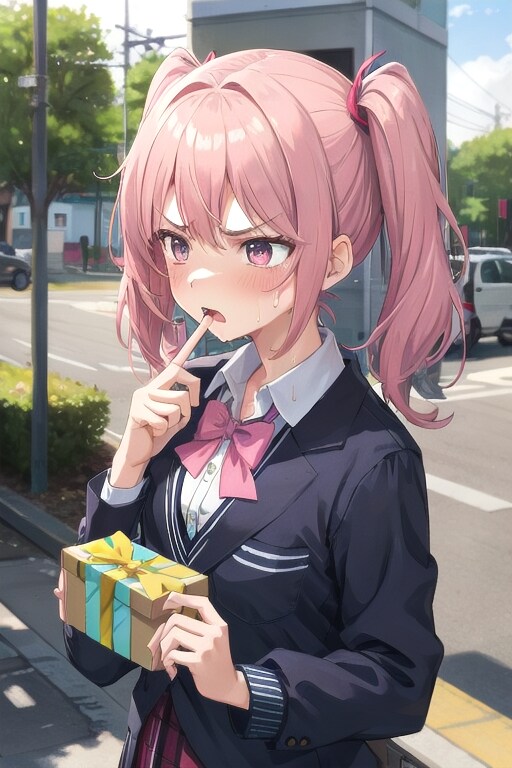 誕生日にプレゼントをどう渡してあげようか考えてる系のツンデレ | の人気AIイラスト・グラビア