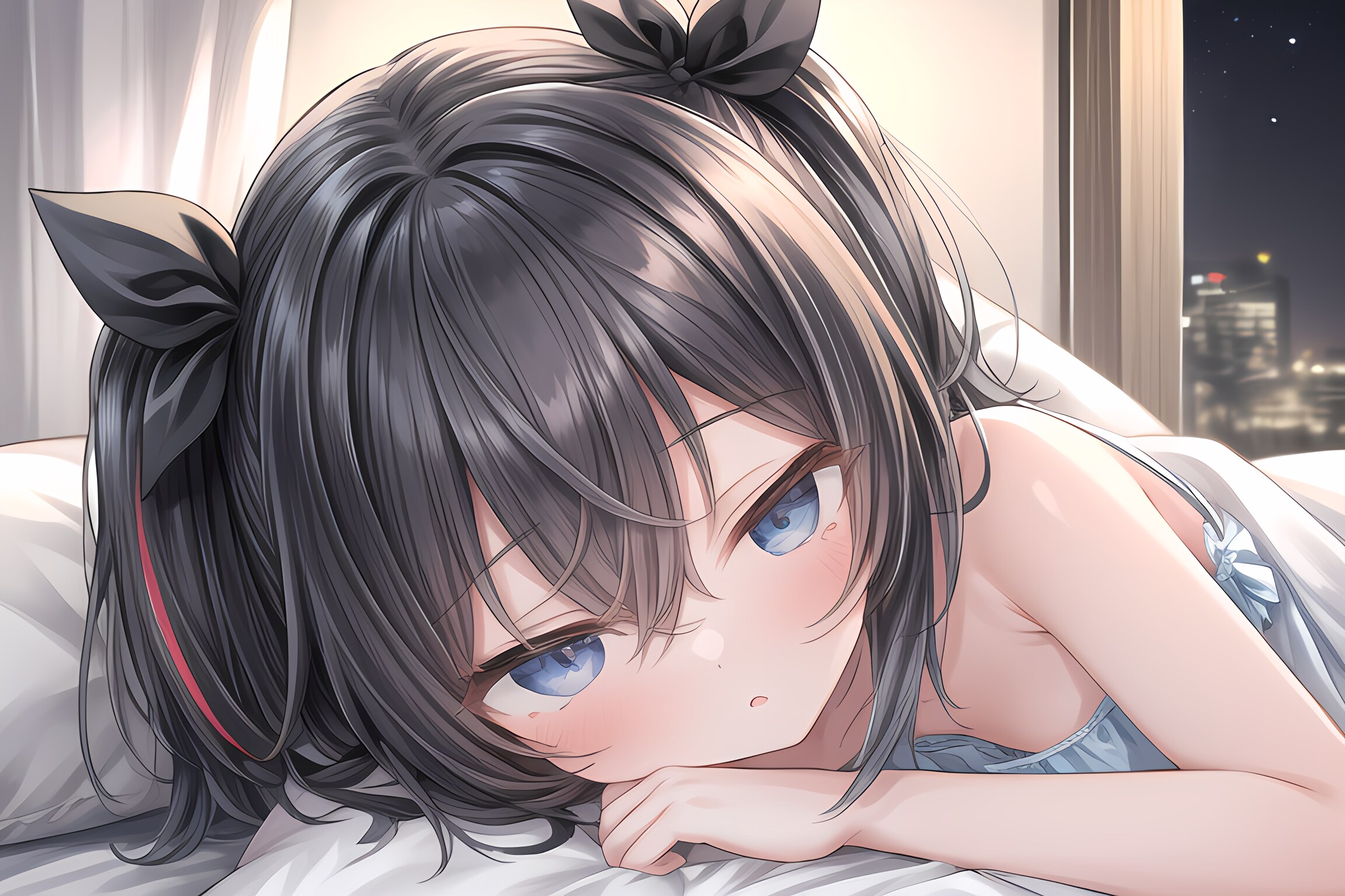 寝るときにリボンはつけない