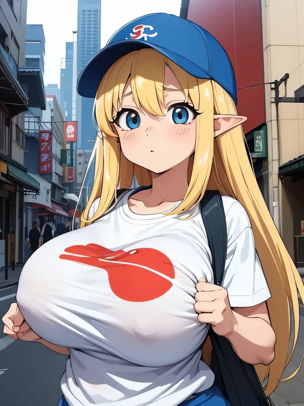 秋葉に遊びに来た田舎エルフちゃん