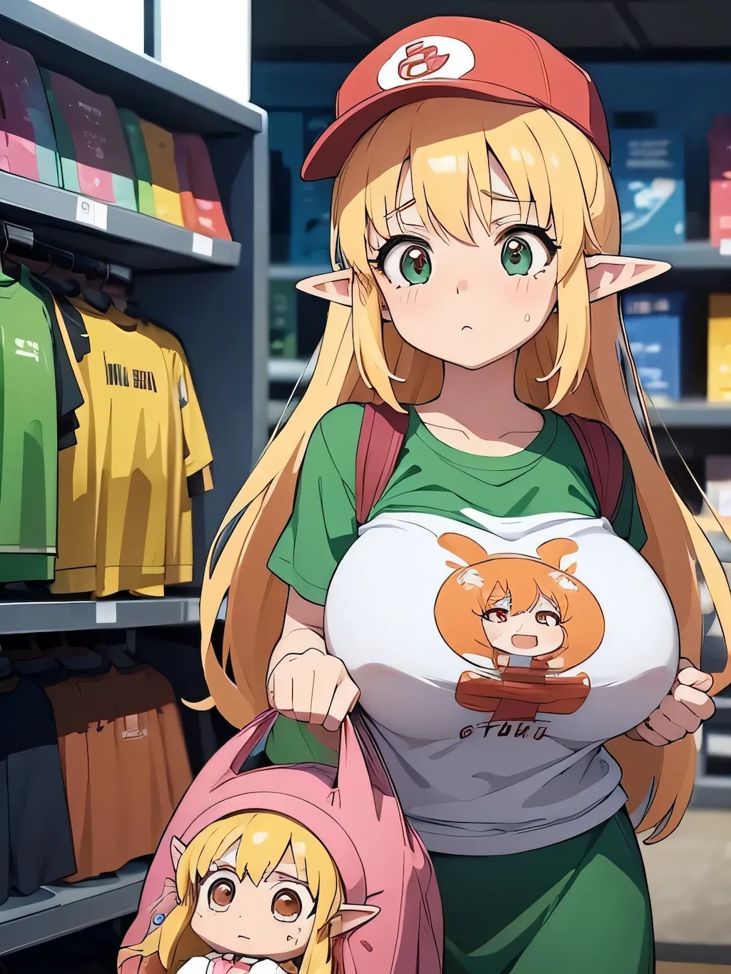 秋葉に遊びに来た田舎エルフちゃん