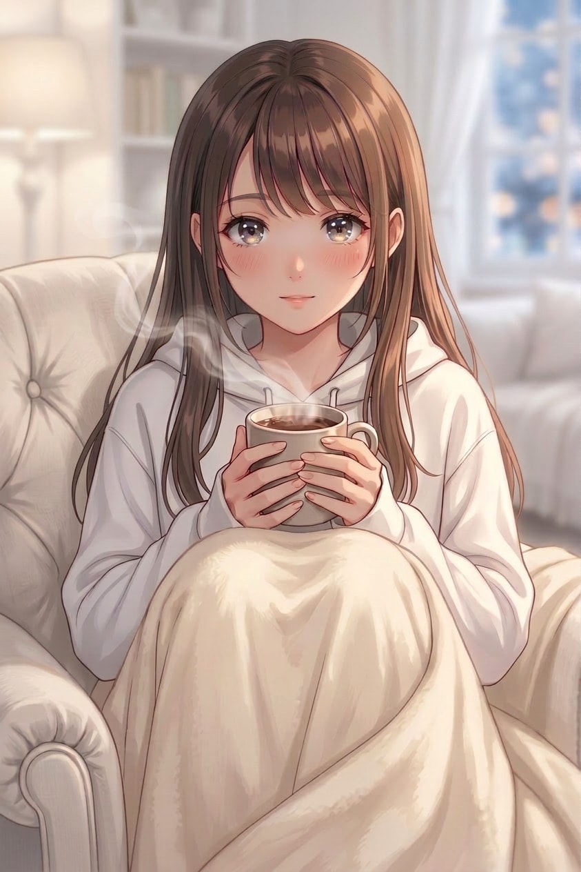 まだ冷えるからココア飲も | の人気AIイラスト・グラビア
