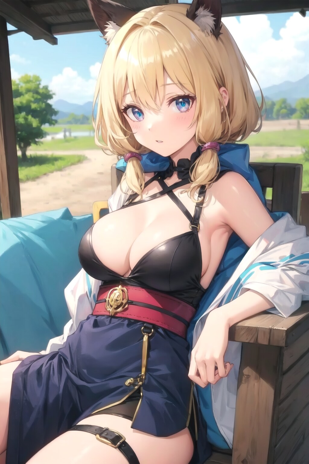 胸元チラ見え1