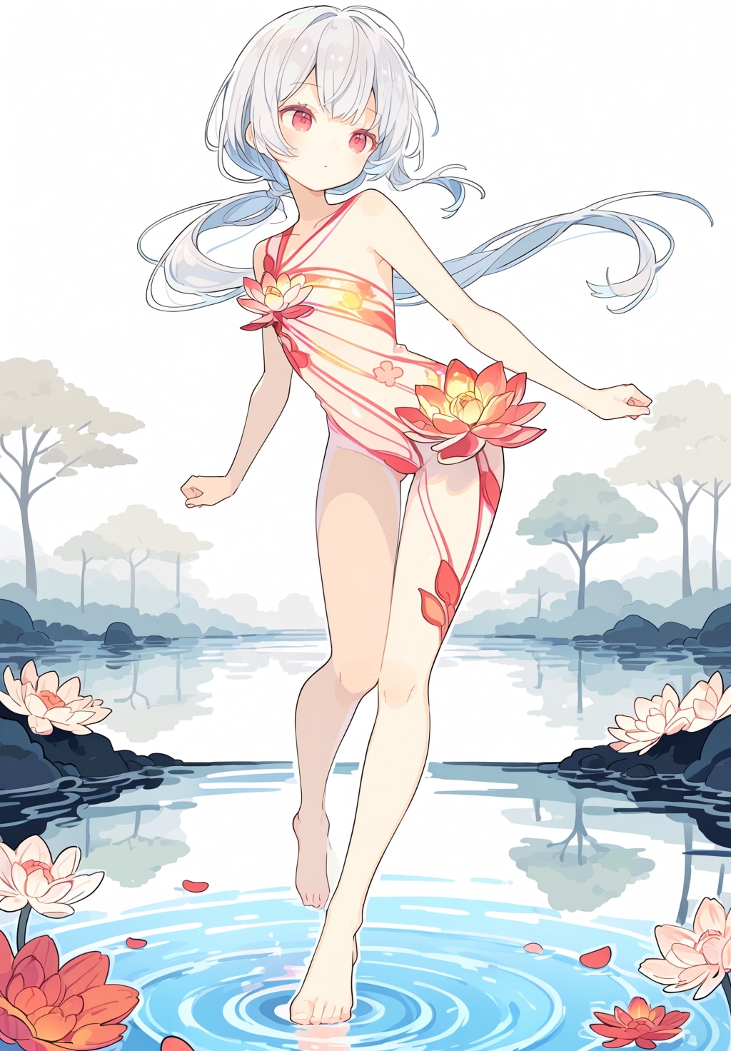 水辺の華