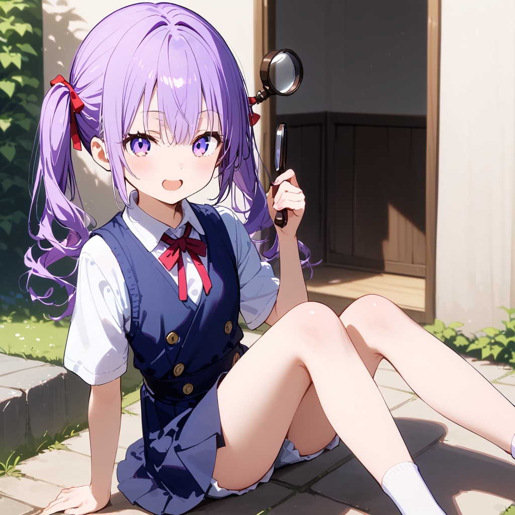 見て見て見て～むしめがねかったよ！