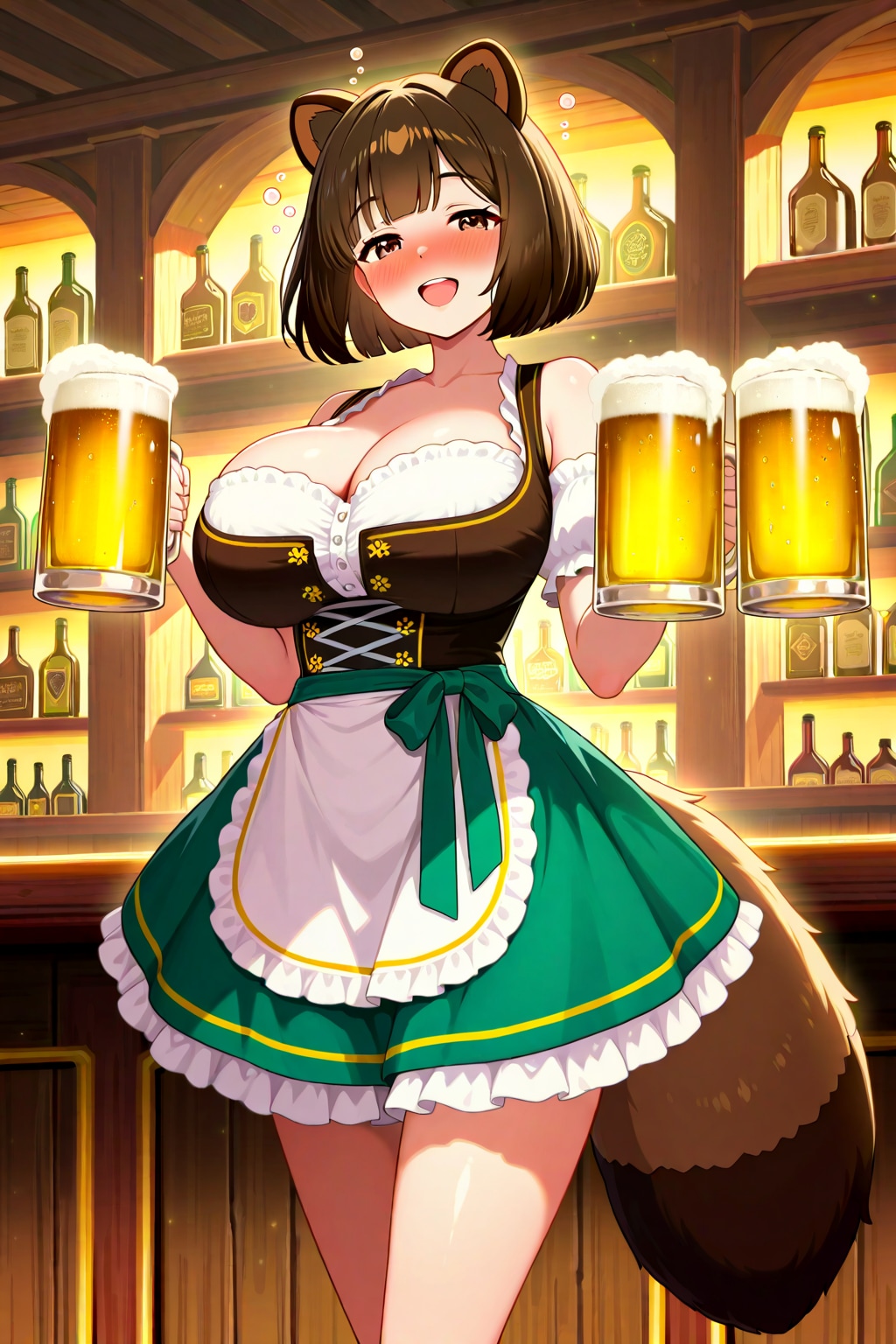 ケモミミ酒場の狸娘アキちゃん