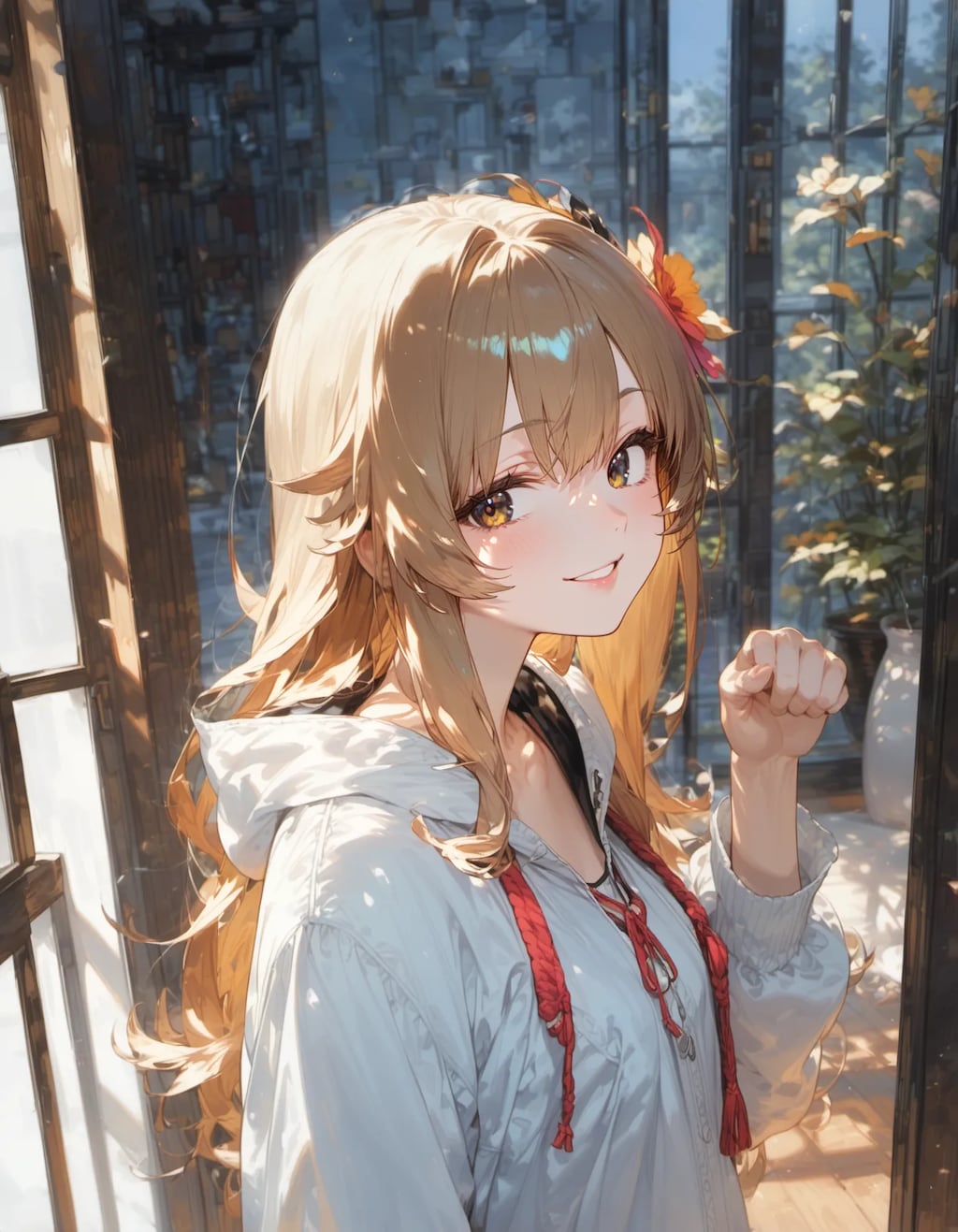 Golden Smile in the Glass Sanctuary