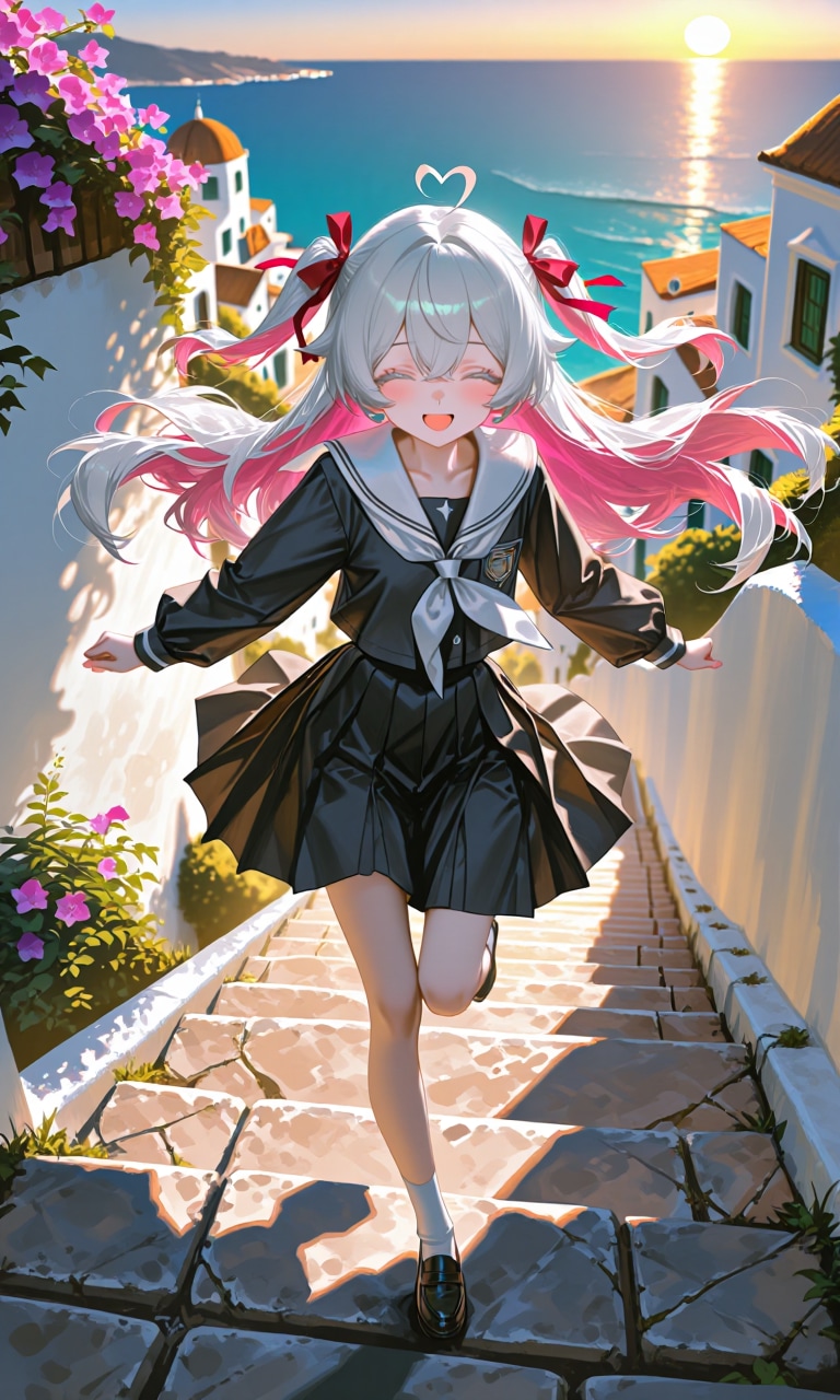 オルレア(オリキャラ)との帰り道 | の人気AIイラスト・グラビア