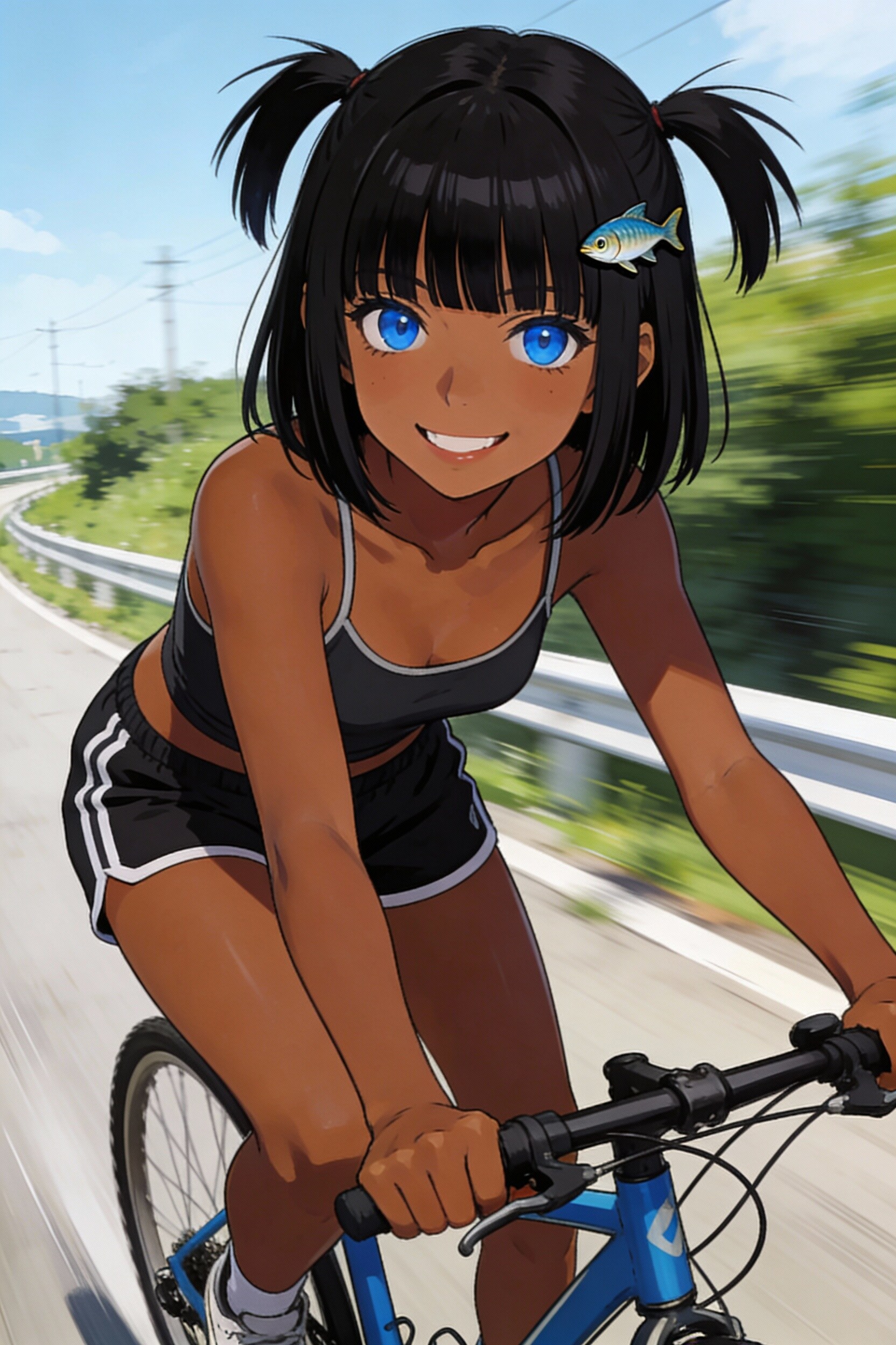 自転車に乗る こなつちゃん_Seedream4.5