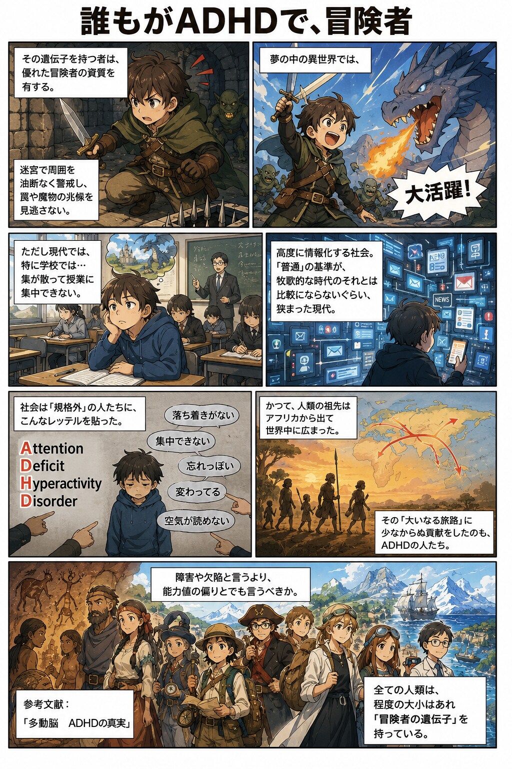 誰もがADHDで、冒険者