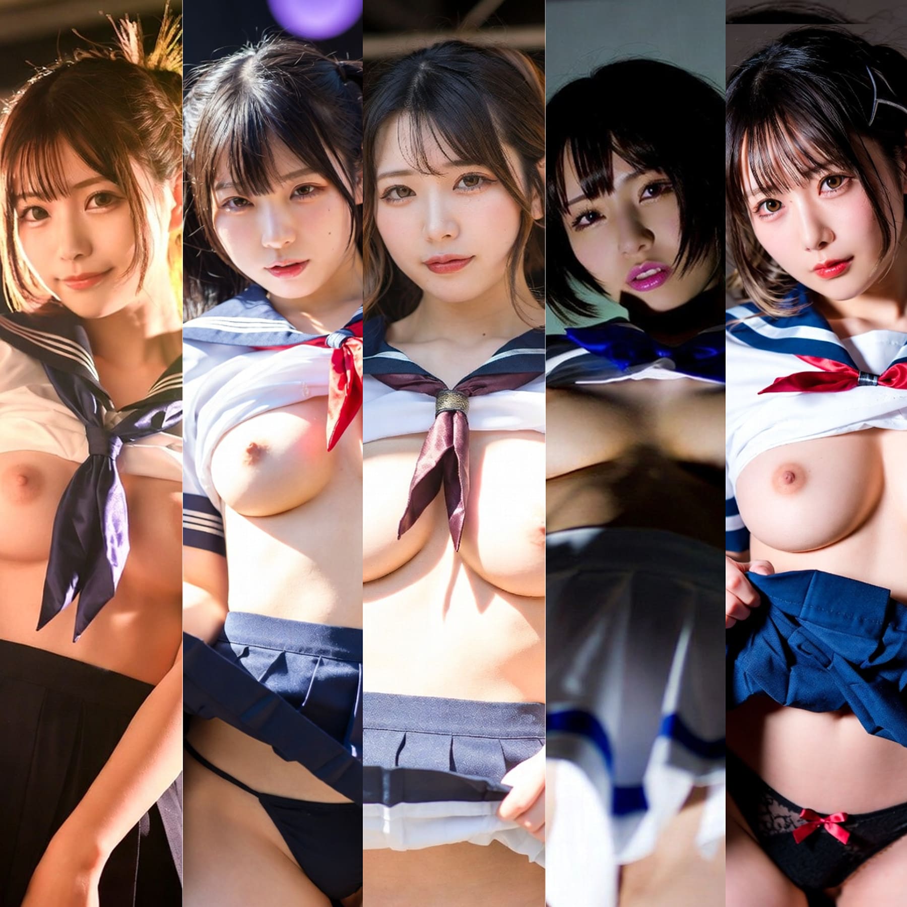 地下アイドル(制服編)シリーズコレクションCO005 Model №019 020 021 022 023
