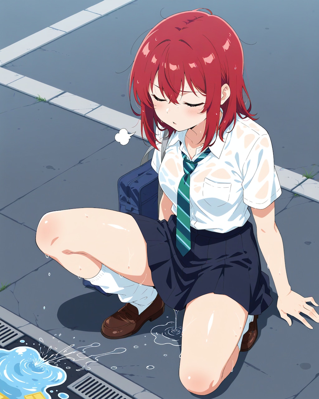 雨上がりに急いでたら