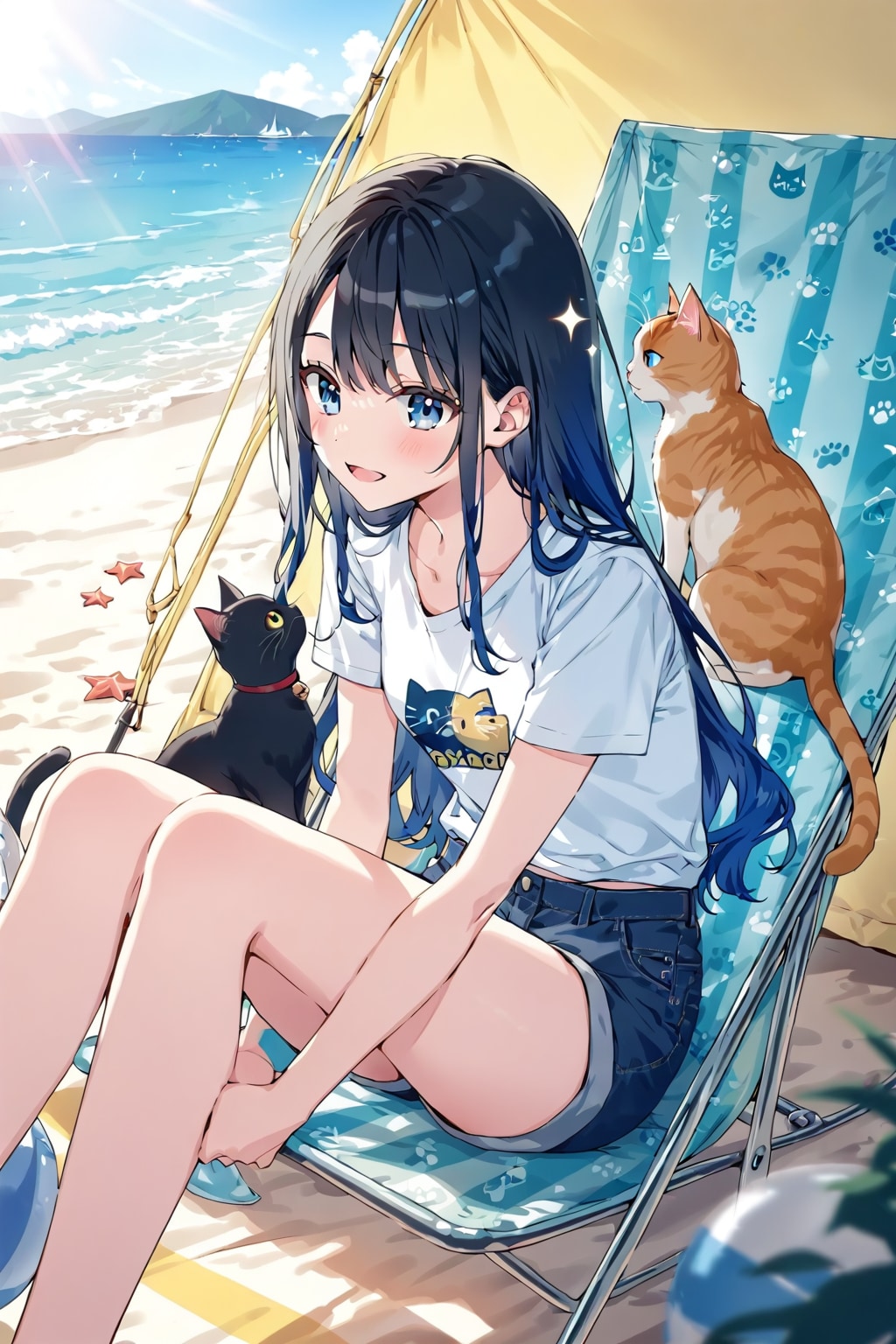 今回のキャンプは猫と海へ