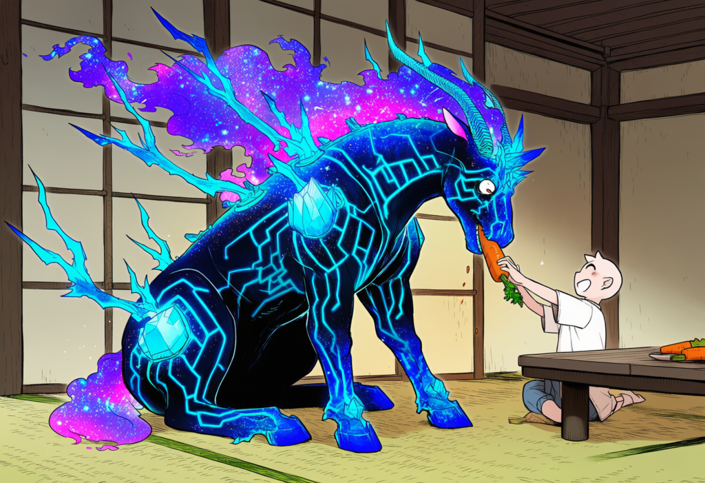 glowing circuits horse