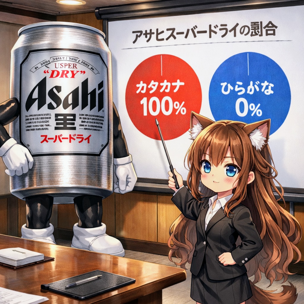 アサヒスーパードライの解説をする小さな女の子