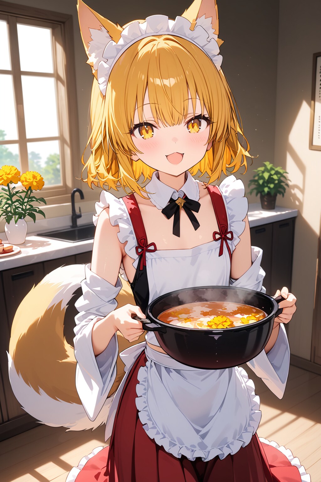 お狐さまと暖かごはん | の人気AIイラスト・グラビア