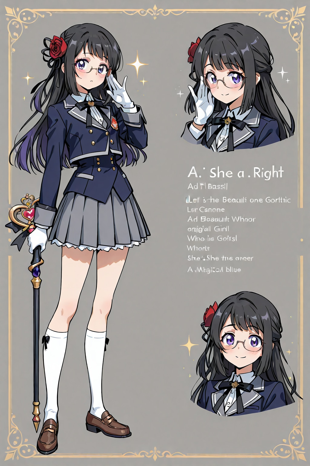 魔法少女試行錯誤（設定画っぽいけど、謎文字）