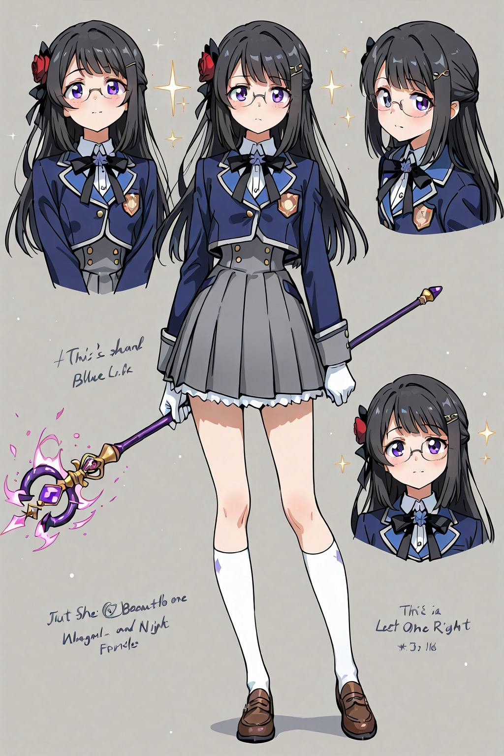 魔法少女試行錯誤（設定画っぽいけど、謎文字）