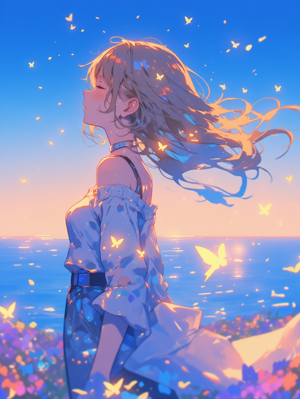 暁の海辺_12 | の人気AIイラスト・グラビア