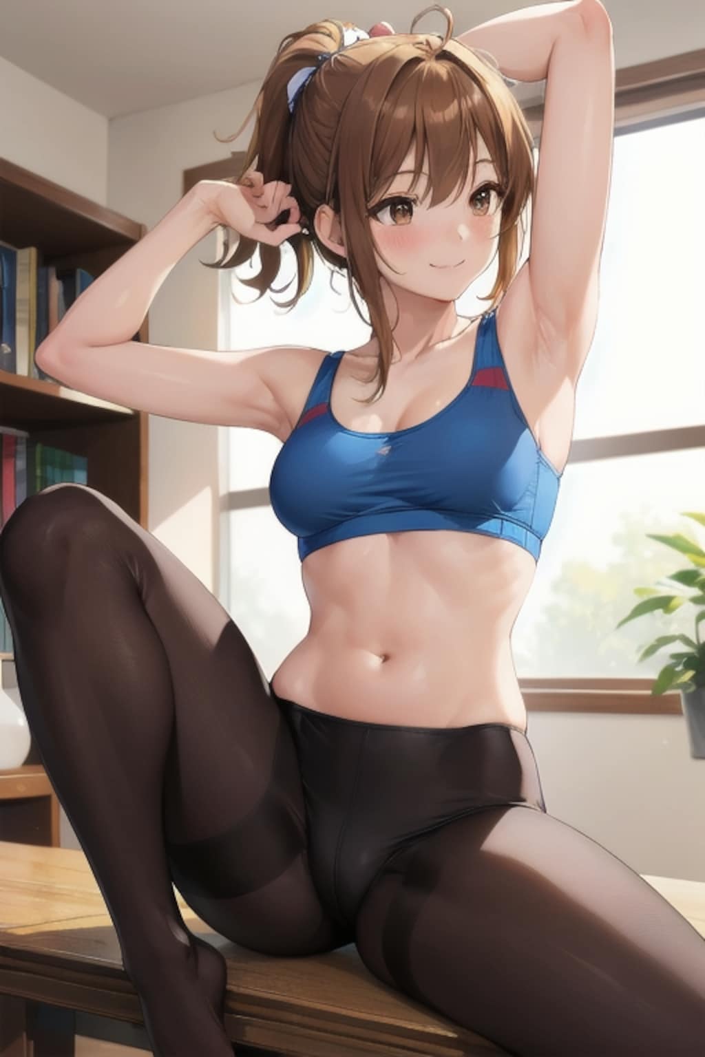 お姉さんのストレッチ