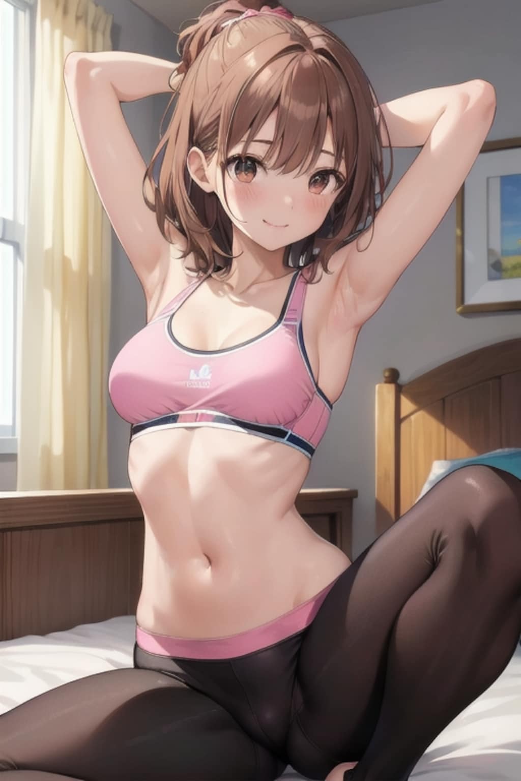 お姉さんのストレッチ