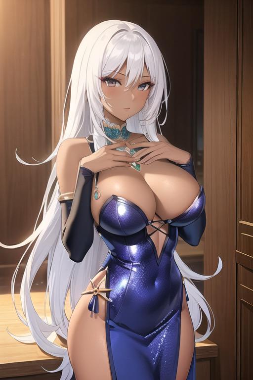 カラフルドレス褐色ギャル