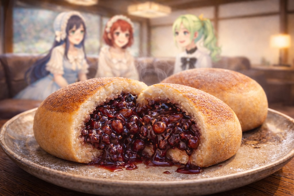 割れた瞬間、あふれるつぶあん