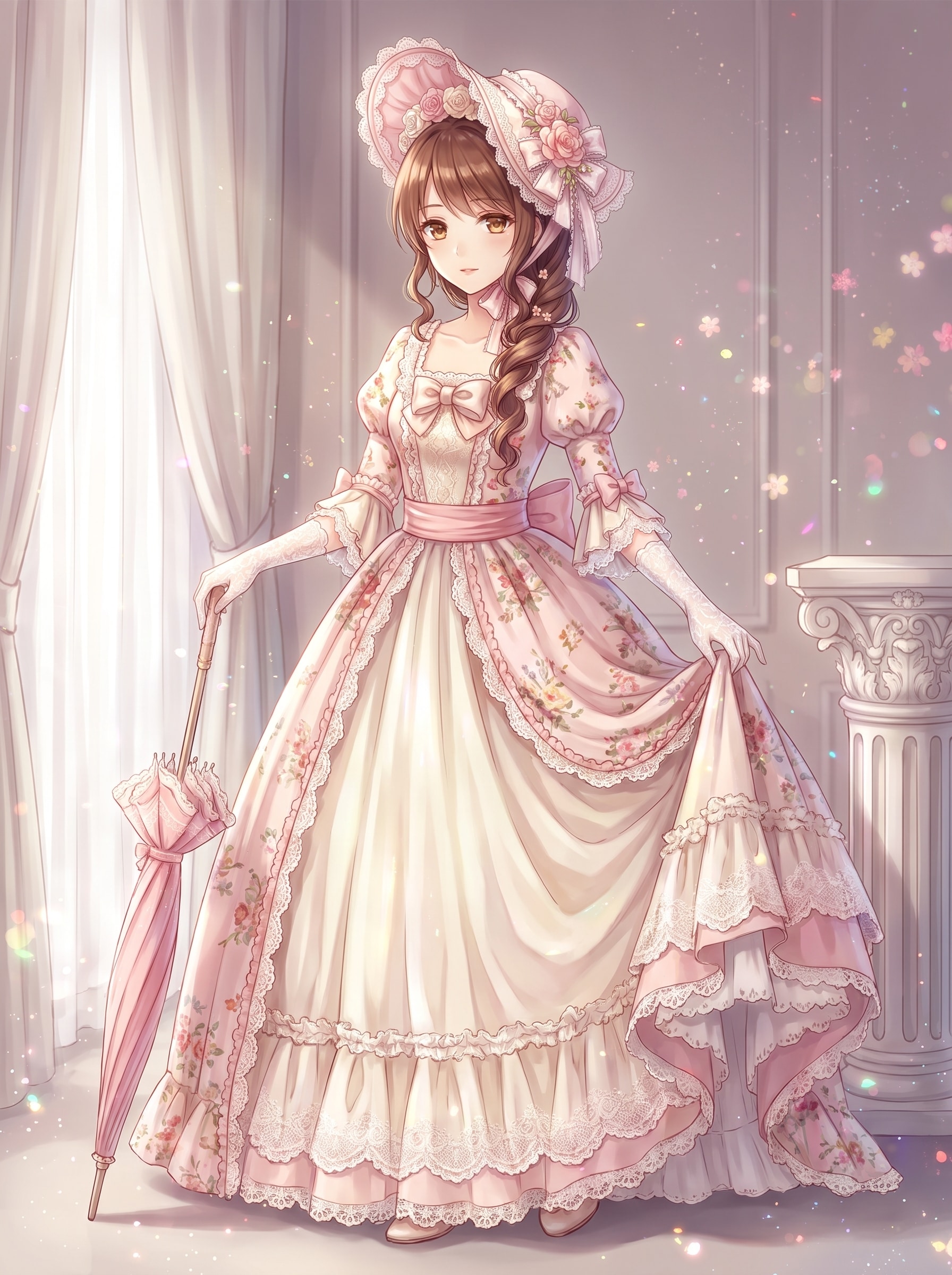 薔薇霞纏う宮廷少女 | の人気AIイラスト・グラビア