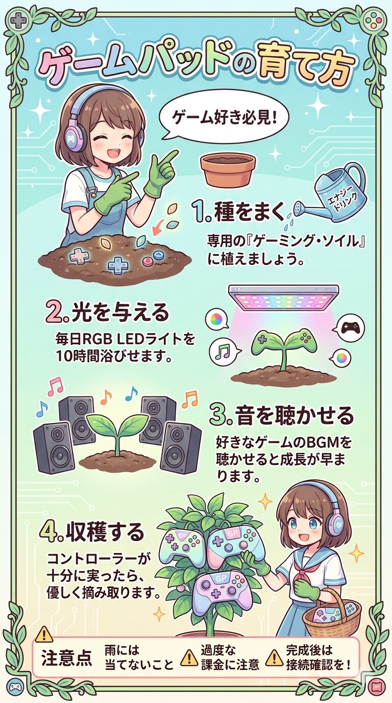 ゲームパッドの栽培方法