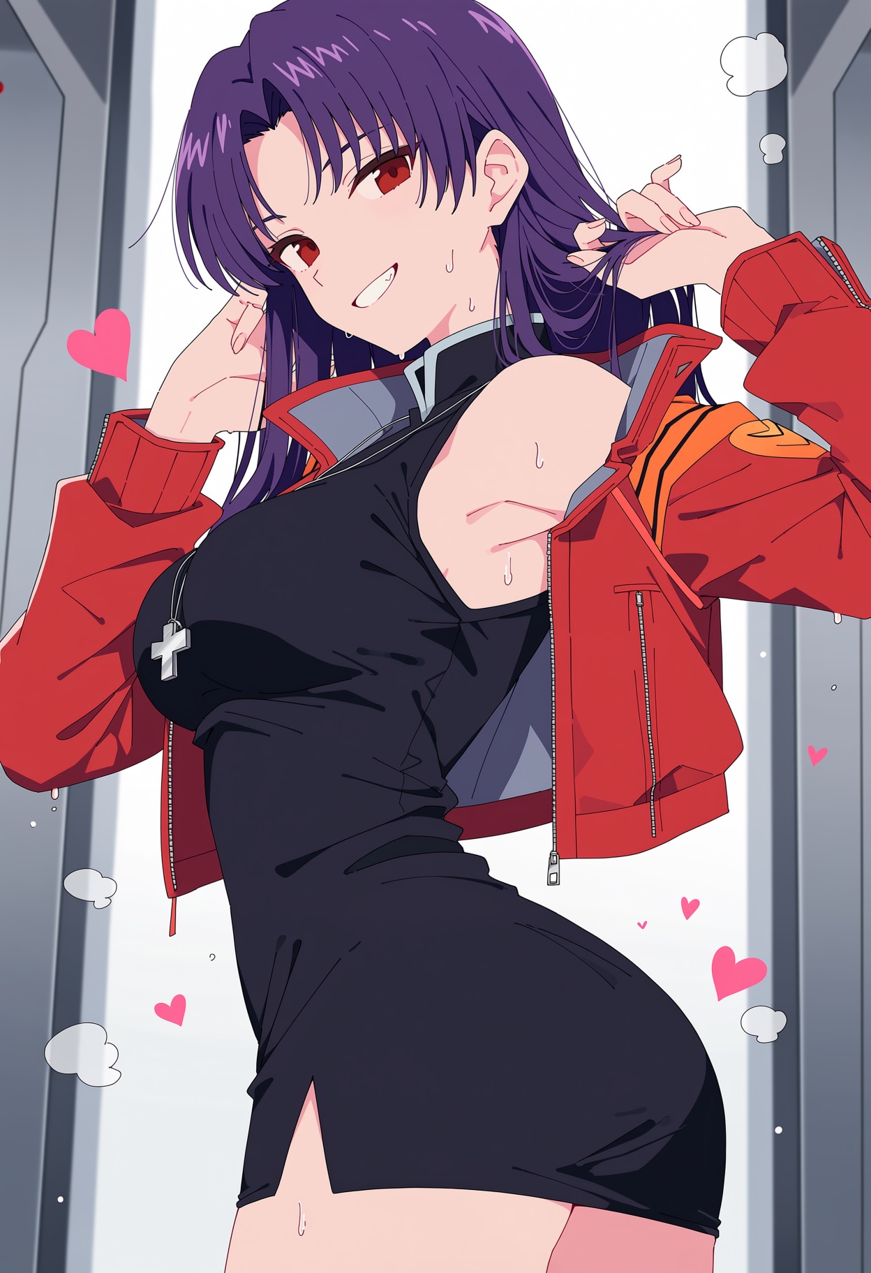汗をかいたミサトさん