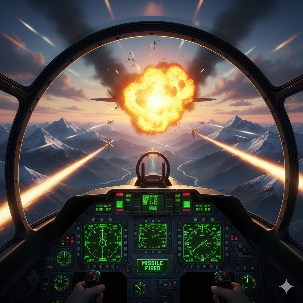 ロックオン、ミサイル発射🚀