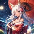 和傘と狐娘 3枚目