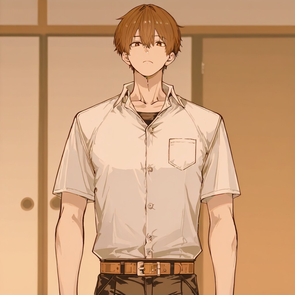 チャラ目茶髪男子高校生