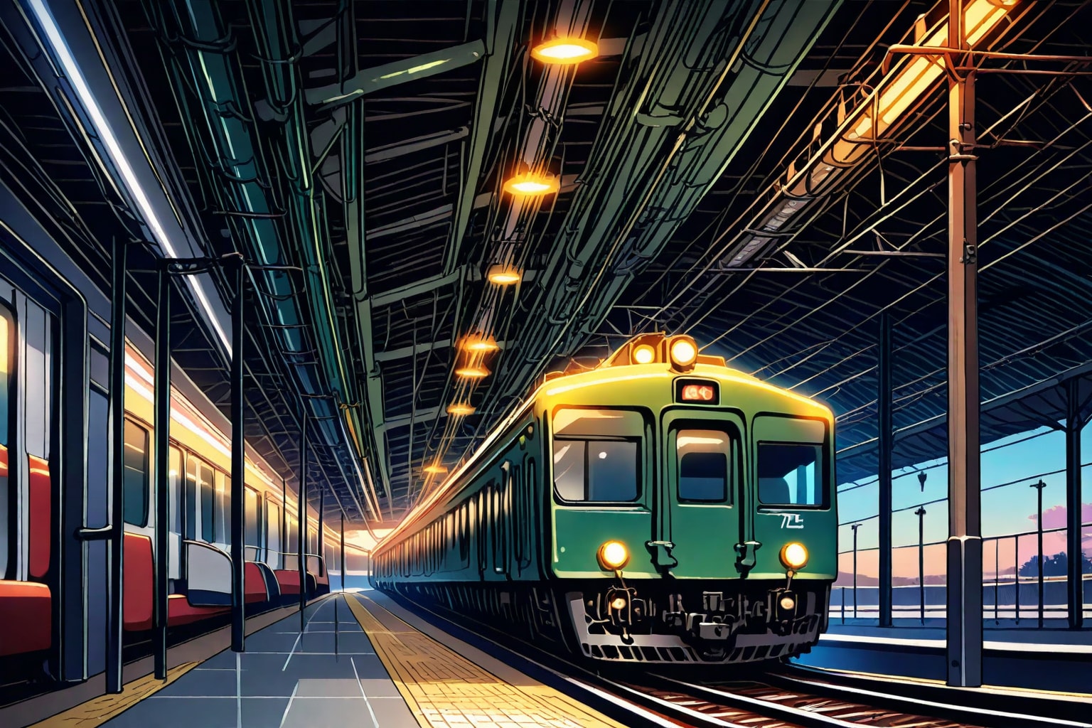 駅と電車 | の人気AIイラスト・グラビア