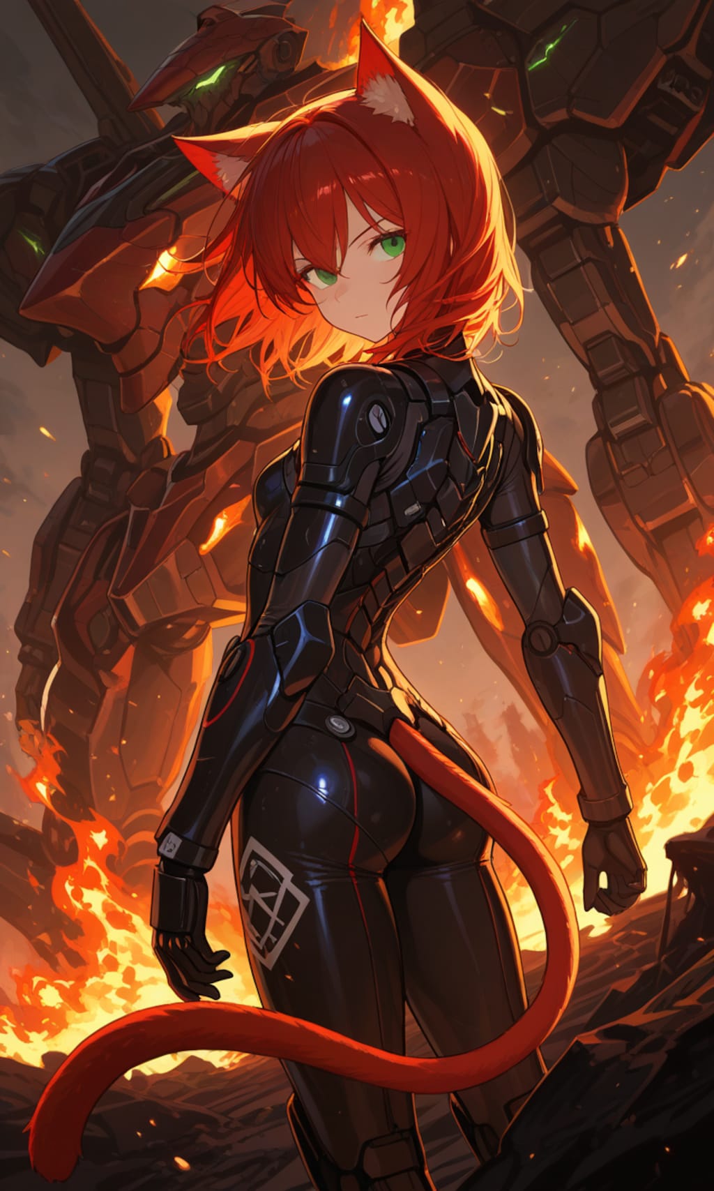 猫耳少女と巨大ロボット