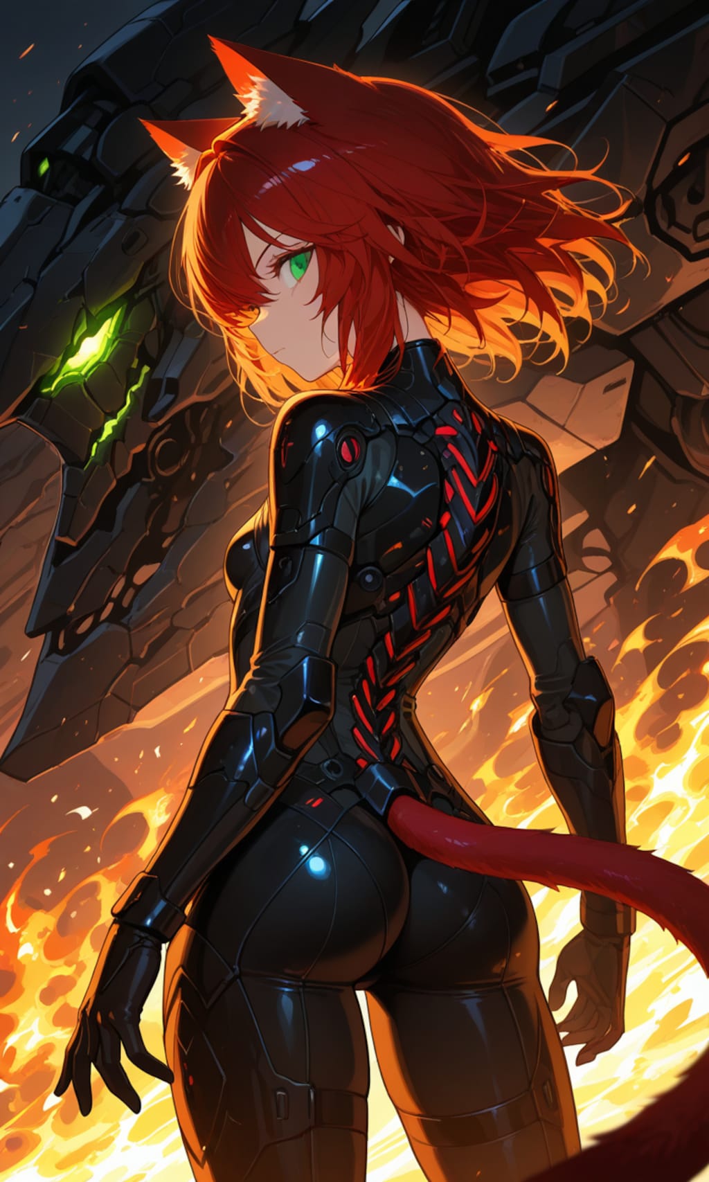 猫耳少女と巨大ロボット