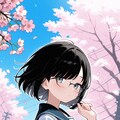 桜並木とクラスメイト 5枚目
