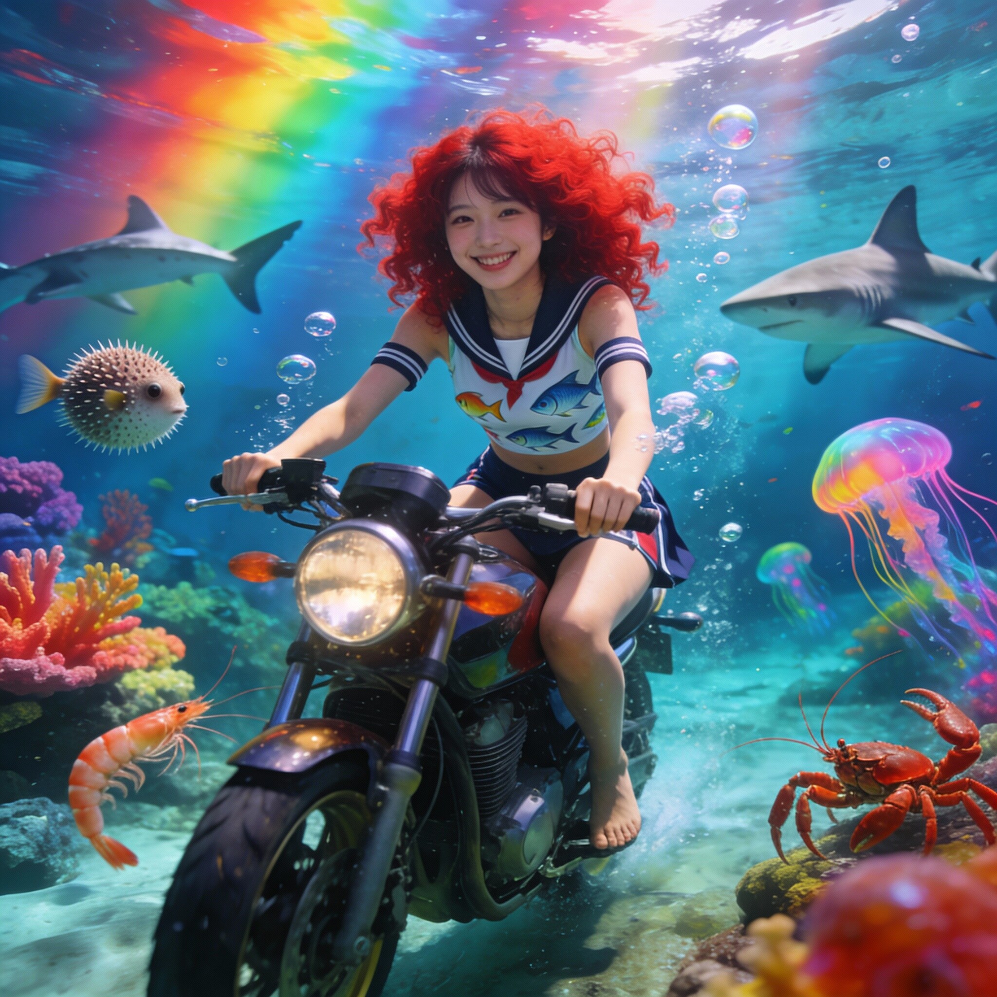 水中ライダー | の人気AIイラスト・グラビア