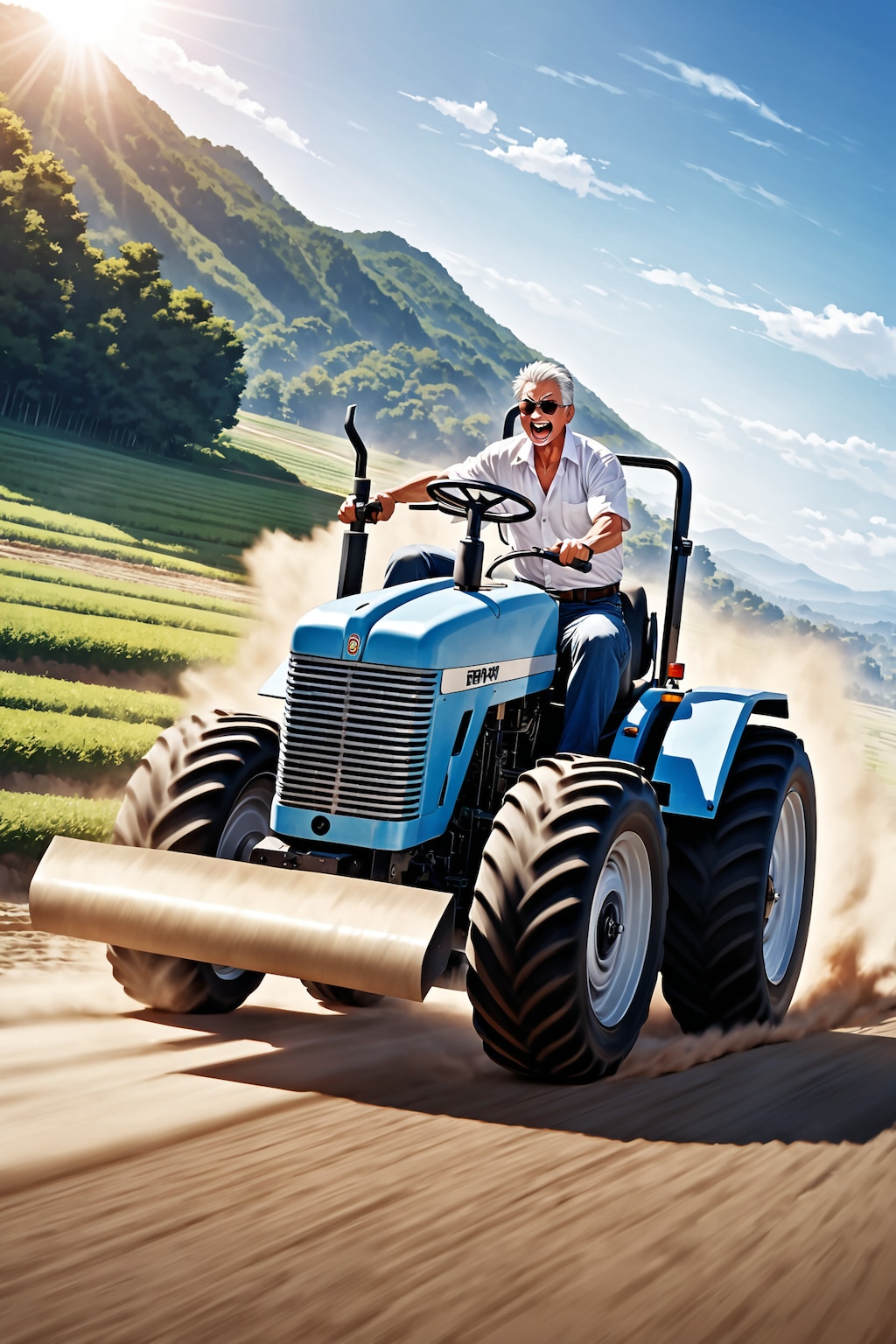 収穫の季節、まずは暴走トラクターでヒャッハー！！