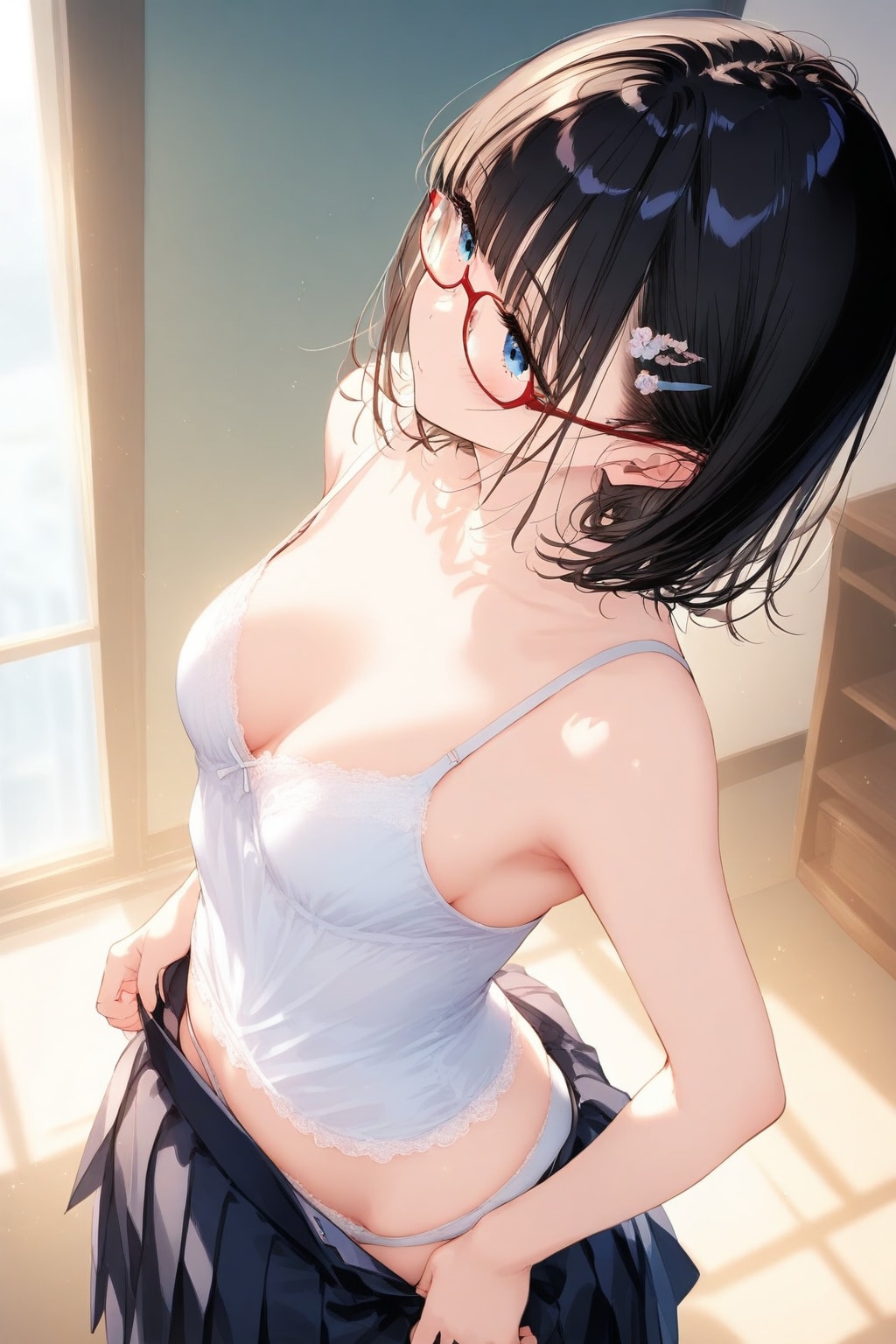 朝のお着がえメガネちゃん👓✨