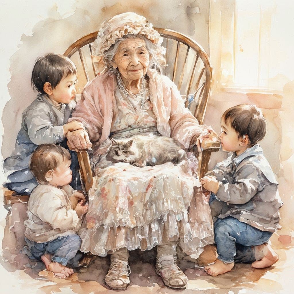 ガーリーファッションのおばあちゃん | の人気AIイラスト・グラビア