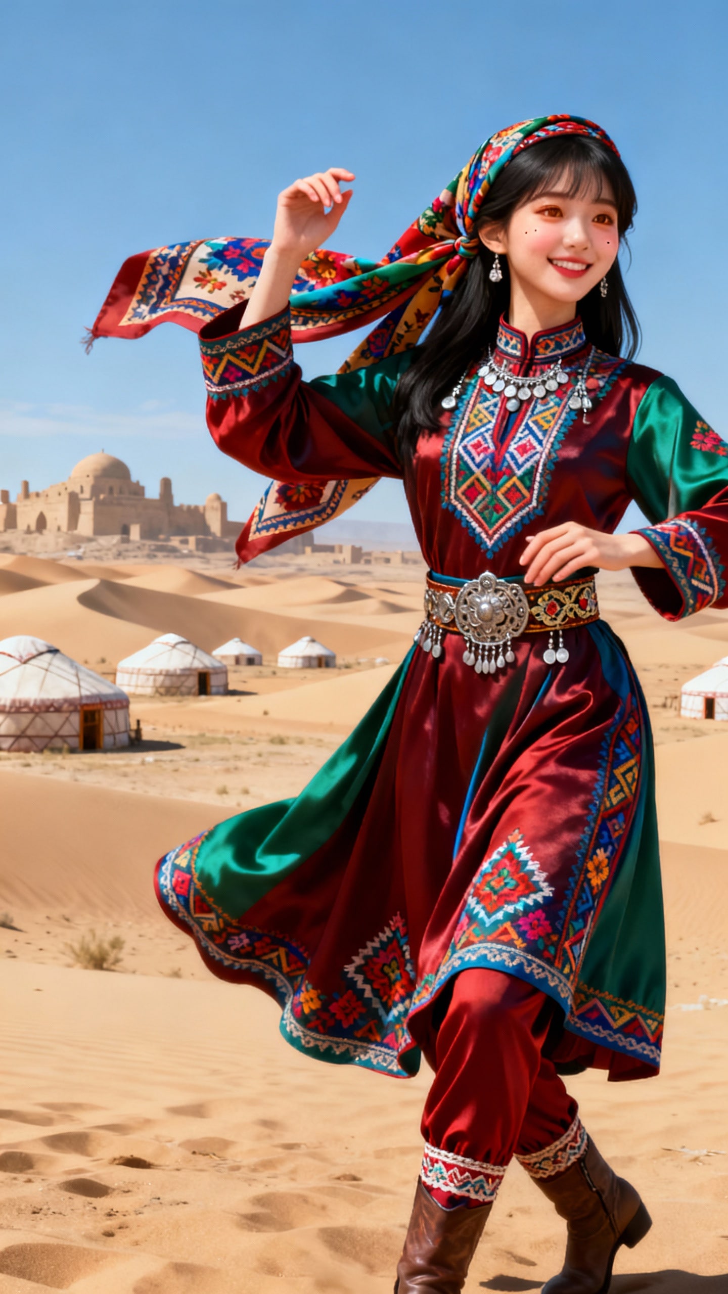 チュイット/トルクメニスタンの民族衣装 | の人気AIイラスト・グラビア