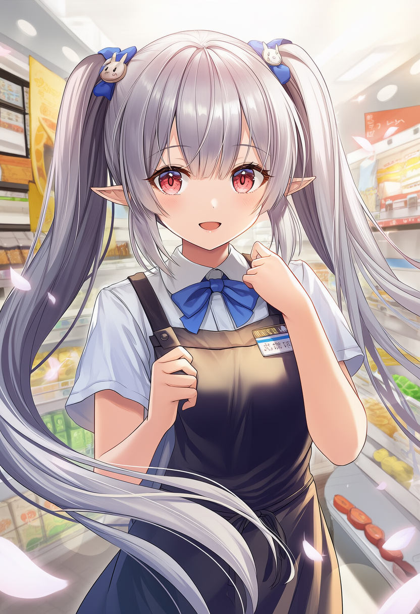 スーパーのエルフ店員