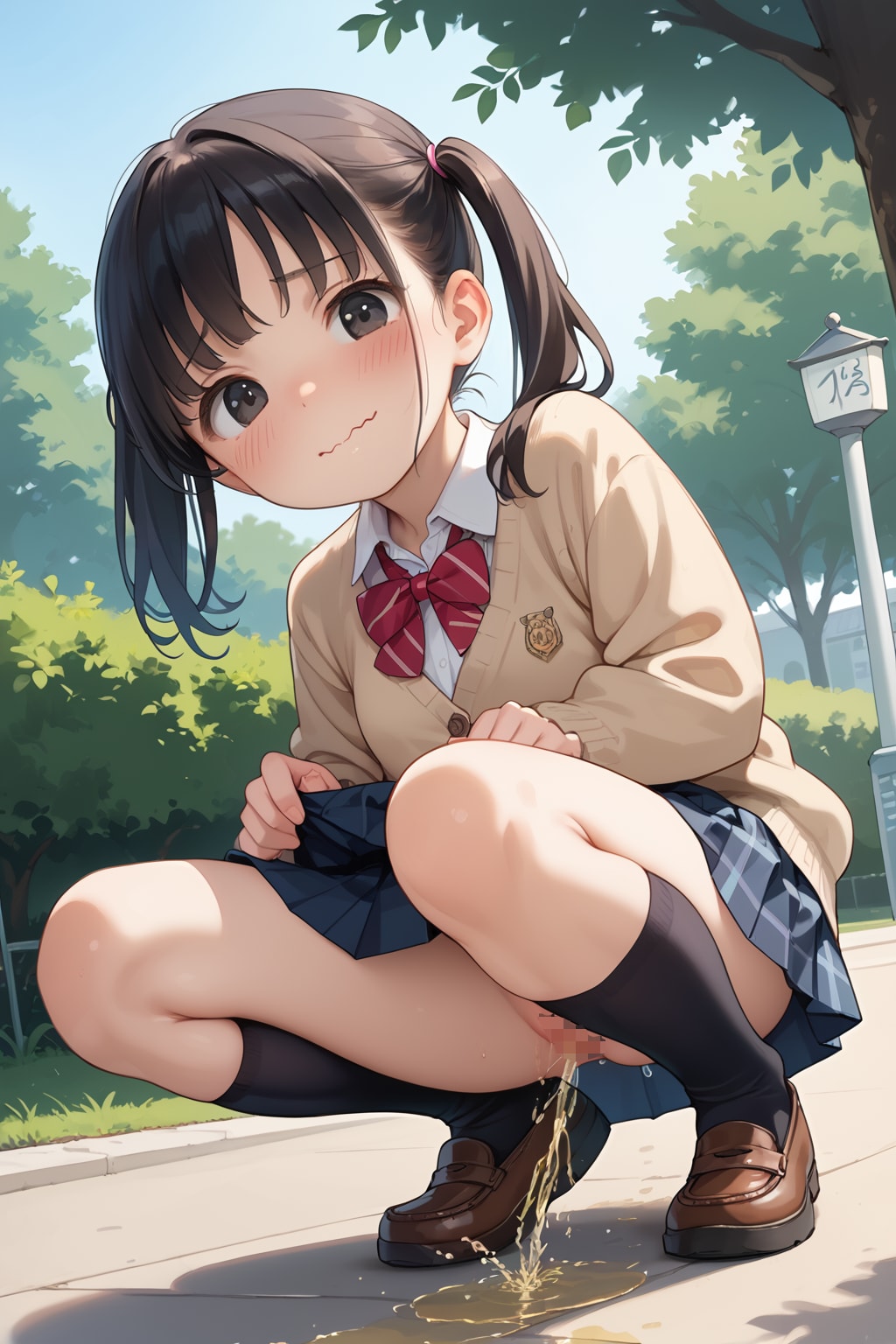 ひなたの野外おしっこ