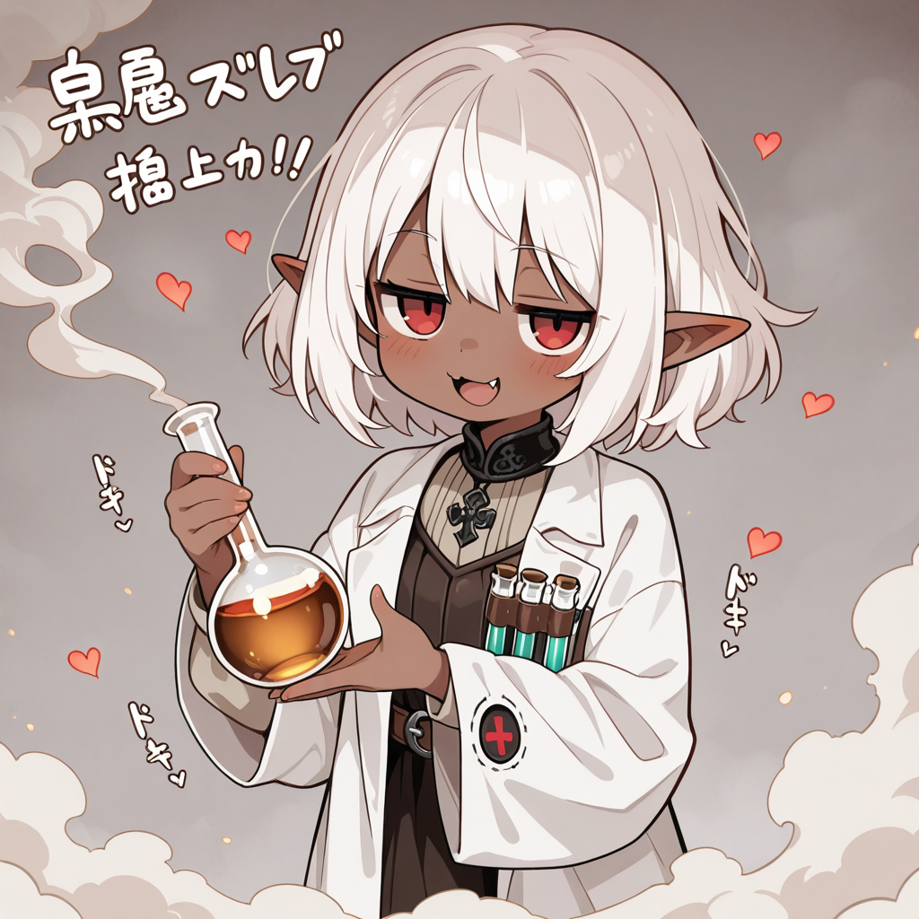 研究中のダークエルフさん | の人気AIイラスト・グラビア