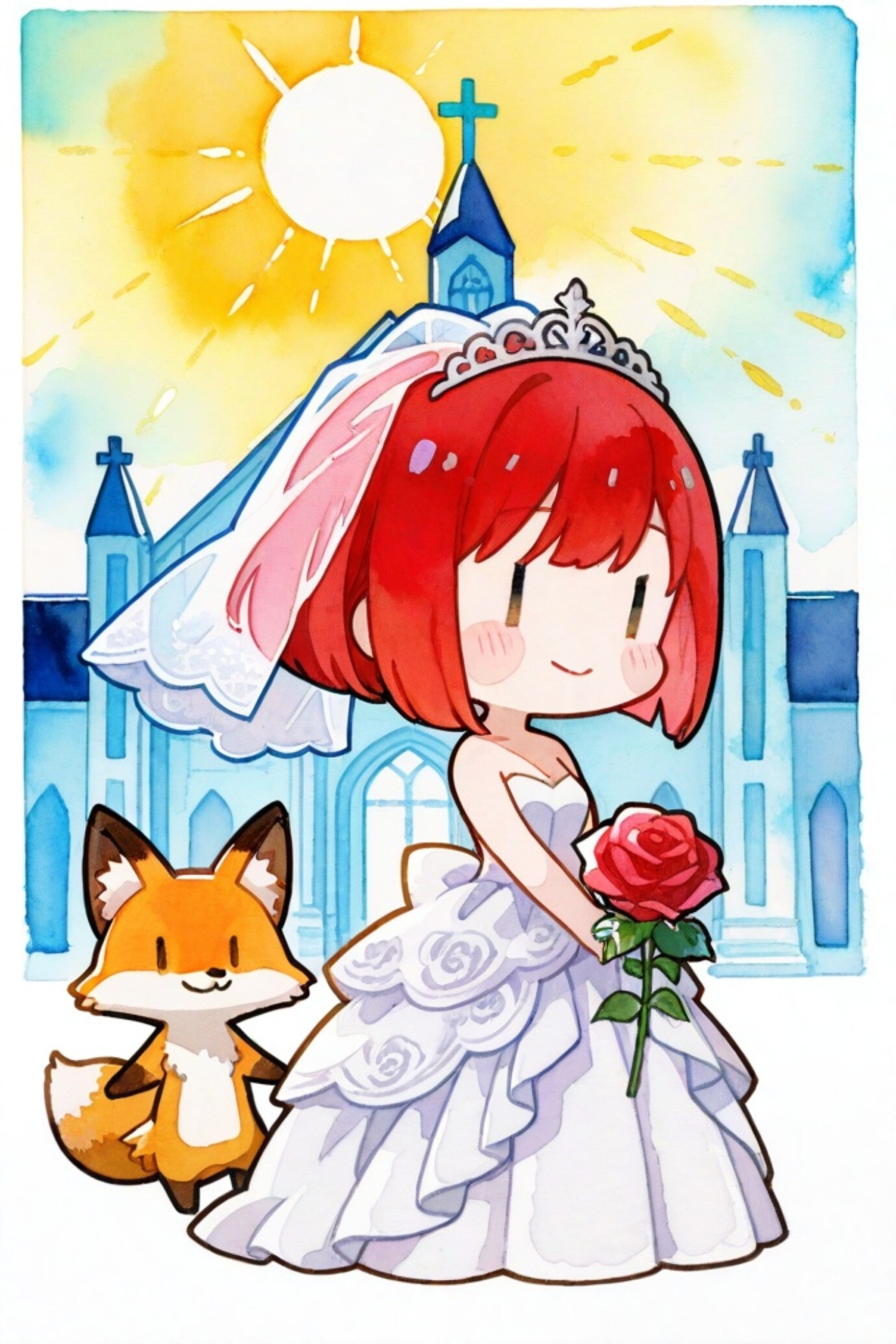 花嫁ちゃんとキツネ