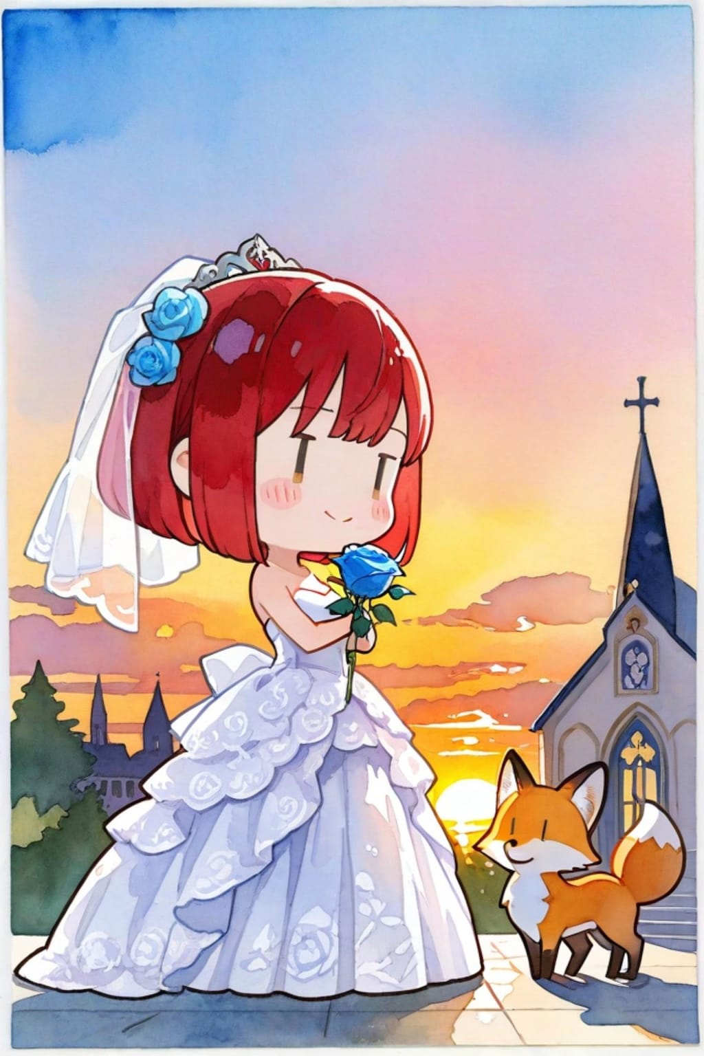 花嫁ちゃんとキツネ