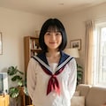 「みき子の制服コスプレ」 3枚目