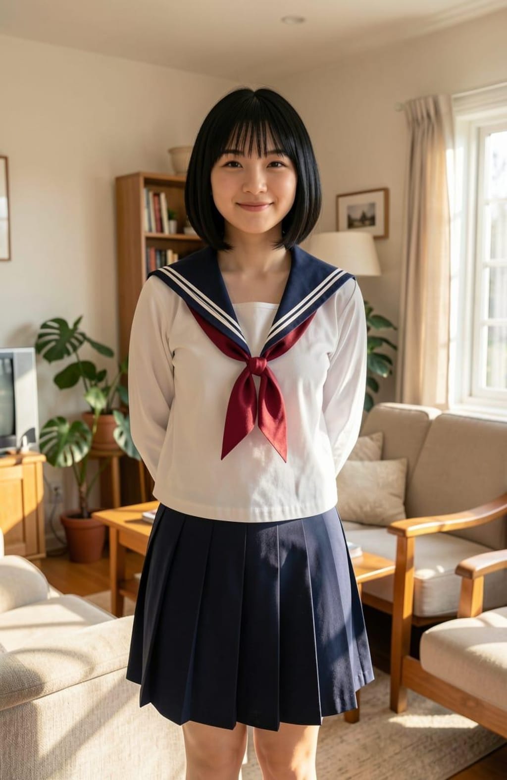 「みき子の制服コスプレ」