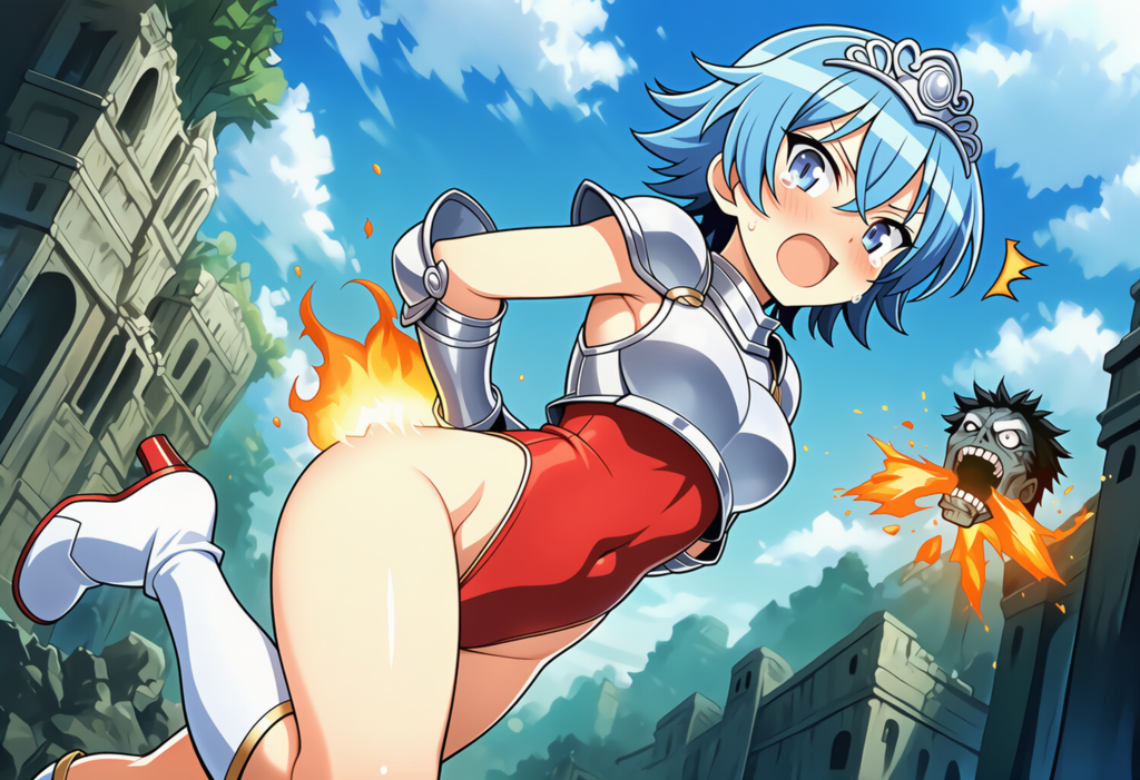 ゾンビと戦ってピンチなエルザ姫　修正版